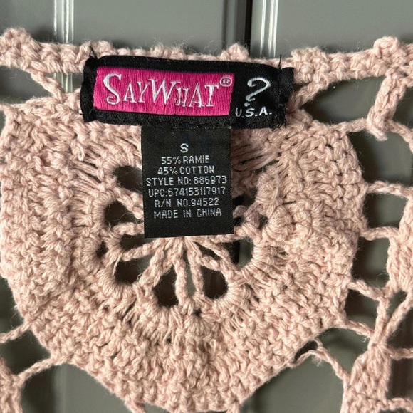 Sundance Pink Open-Knit Cardigan - Picture 3 of 3